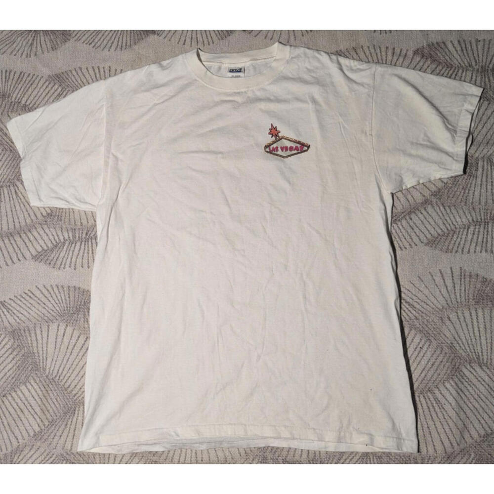 Vintage Welcome To Las Vegas Shirt Mens XL White Nevada Anvil Promo Y2K Tee